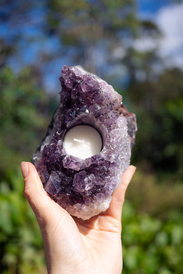 Amethyst Candle Holder